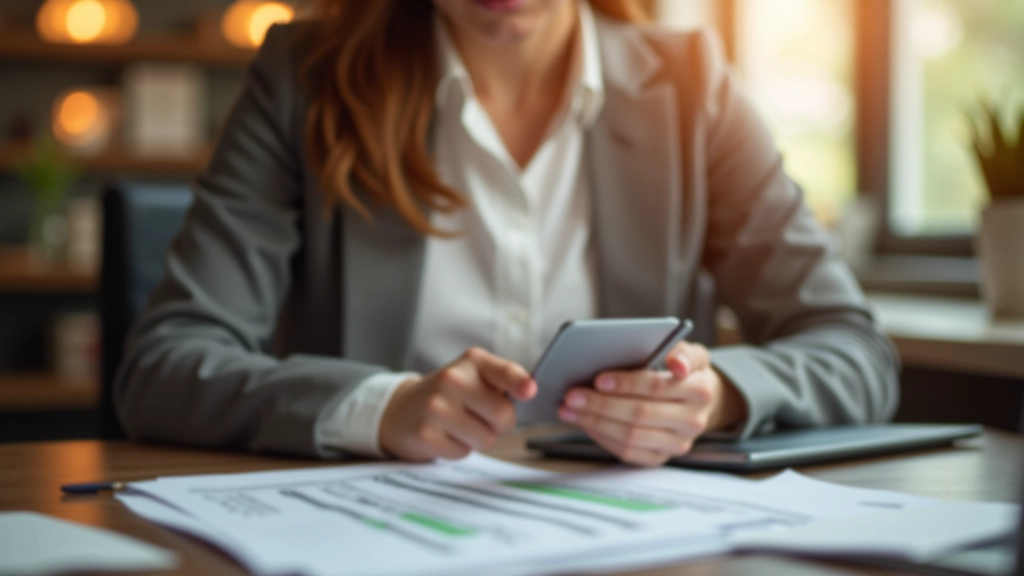 Person mit Tablet und Finanzunterlagen